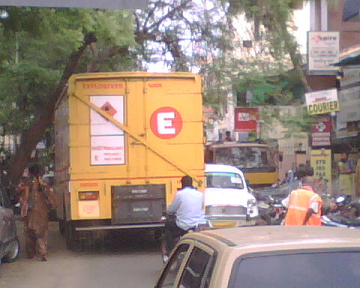 in traffic