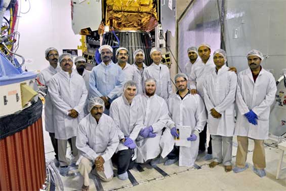 Figure 2: ISRO and SFL Integration Teams following mating of CanX-4 and CanX-5